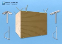 Zestaw ogrodzeń o konstrukcji drewnianej