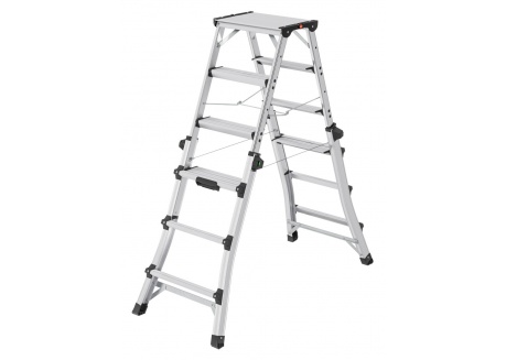 Hailo D100 TL TopLine Stehleiter mit teleskopierbaren Holmen