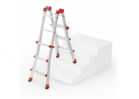 Hailo Aluminium Multifunktionsleiter M80 4x4 Sprossen