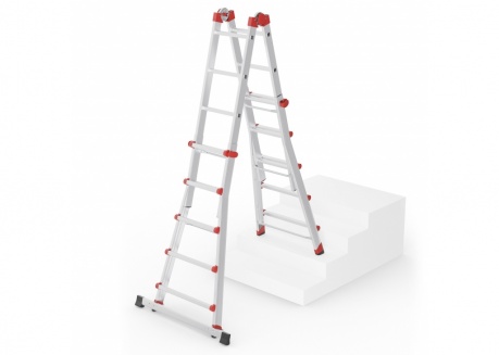 Hailo Aluminium Multifunktionsleiter M80 4x5 Sprossen