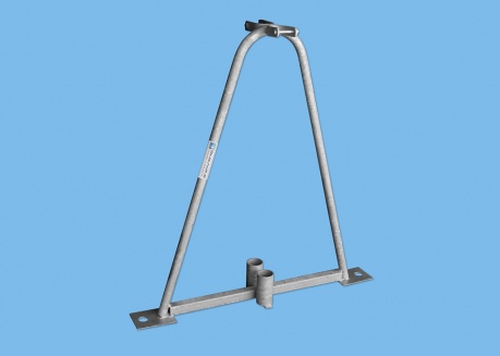 Stojak ogrodzeniowy o konstrukcji stalowej