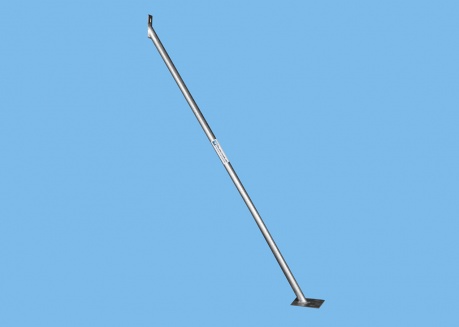 Wspornik ogrodzenia budowlanego z małą płytką