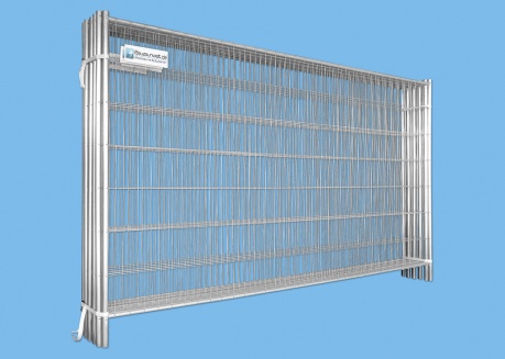 Ogrodzenie budowlane EUTOP zawierające bloczki betonowe i łączniki, zestaw 20 szt