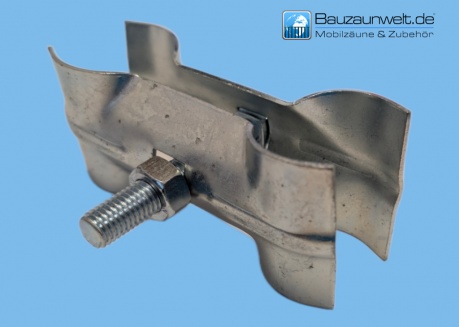 Zacisk do ogrodzenia budowlanego