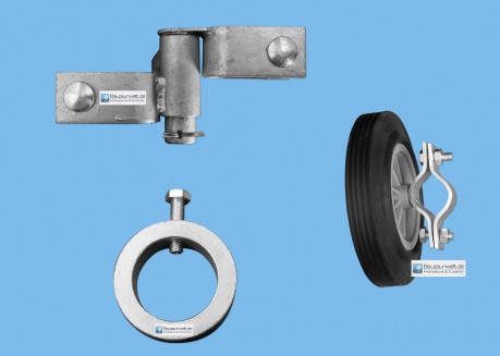 Przegub obrotowy ogrodzenia budowlanego