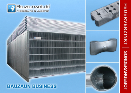 Ogrodzenie budowlane BUSINESS zawierające bloczki betonowe i łączniki zestaw 30 sztuk