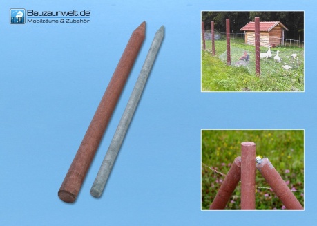 Słupki wykonane z plastiku pochodzącego z recyklingu