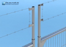 Standardowy uchwyt na drut kolczasty do ogrodzenia budowlanego