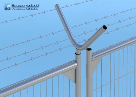 Uchwyt na drut kolczasty do ogrodzenia budowlanego