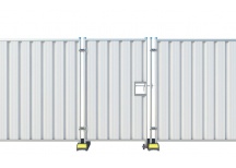 Brama ogrodzeniowa budowlana wykonana z blachy trapezowej 1,12 x 2,00 m