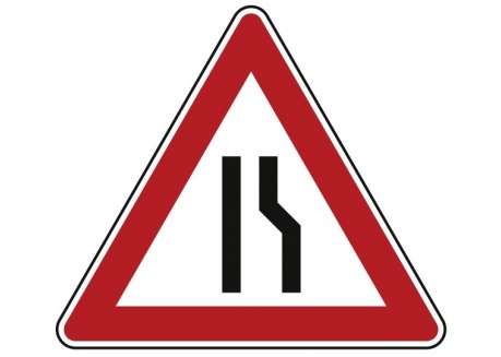 Droga zwężona po jednej stronie