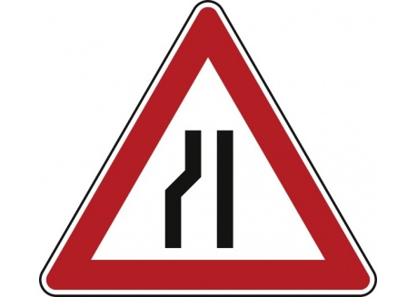 Droga zwężona po jednej stronie