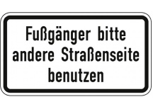 Pieszych prosimy o korzystanie z drugiej strony ulicy