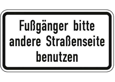 Pieszych prosimy o korzystanie z drugiej strony ulicy