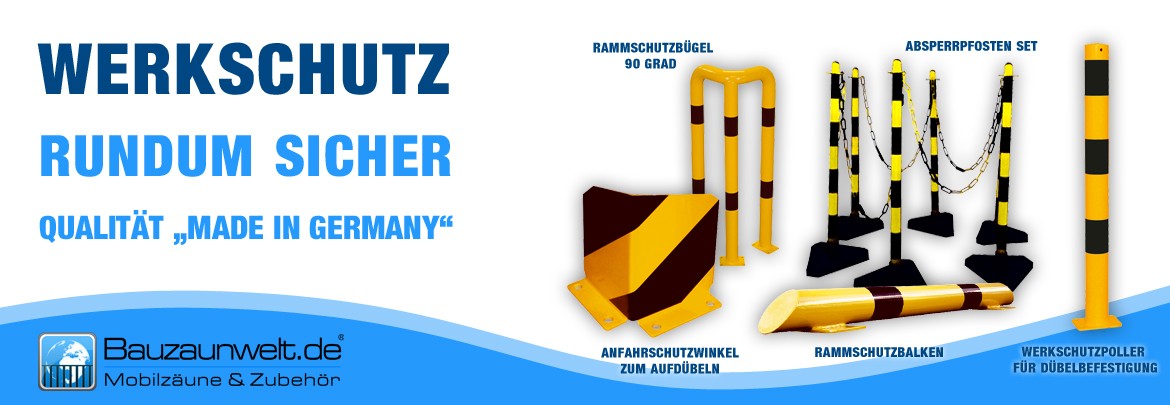 Mit unserem umfangreichen Rammschutzb&uuml;gel, Anfahrschutz, Absperrpoller Sortiment, in den Warnfarben Gelb / Schwarz wird die Sicherheit im Innen- und Au&szlig;enbereich Ihrer Werks- und Lagerhallen erh&ouml;ht und optimiert.
